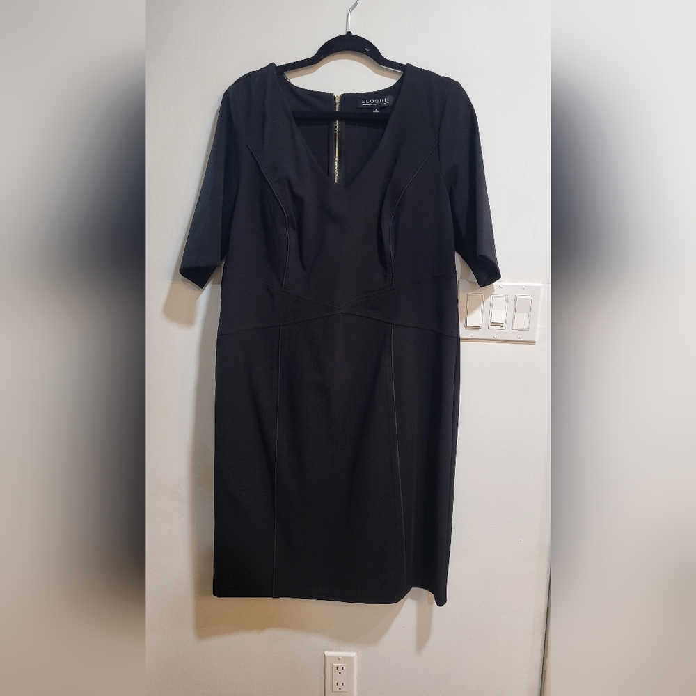 ELOQUII Black Sheath Dress